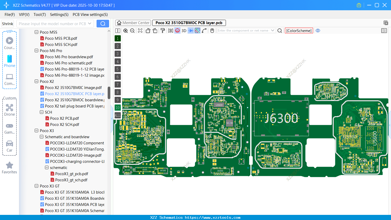 Xiaomi Poco X2 3510G7BMOC PCB Layer